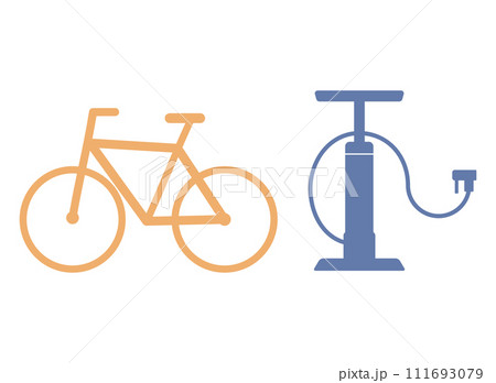 空気入れ　自転車　アイコン 111693079
