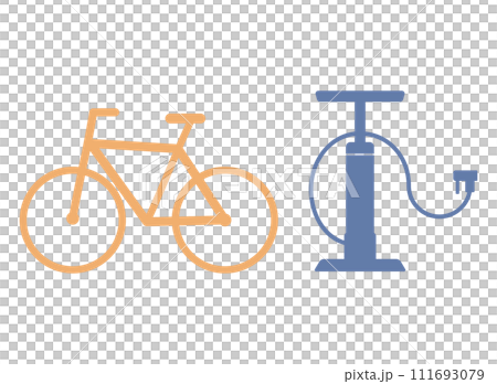 空気入れ　自転車　アイコン 111693079