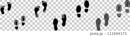 human footprint mark set human footprint mark set 111694373