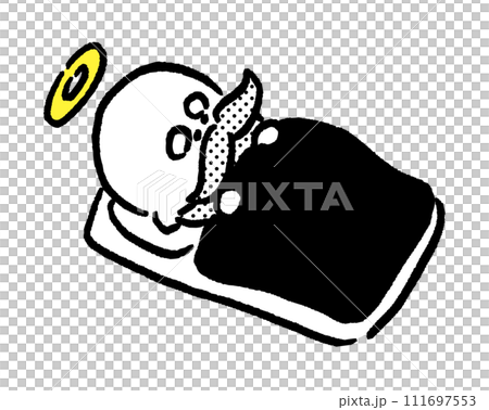 A cute bearded god with a ring on his head 111697553