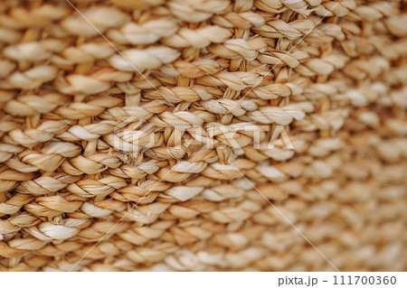 Closeup rattan wicker texture 111700360