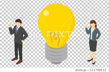 Isometric illustration: Flashing men and women Isometric illustration: Flashing men and women 111700512