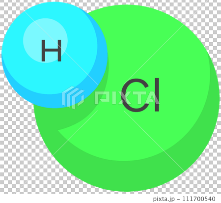 塩化水素の分子構造 111700540