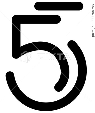 Simple style numbers symbol set. Black isolated font in vector flat. medern design line art numeric. 111700795