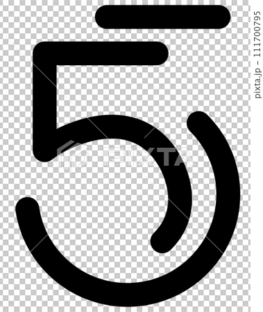 Simple style numbers symbol set. Black isolated font in vector flat. medern design line art numeric. 111700795