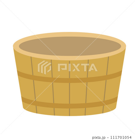 木製の桶のイラスト 111701054