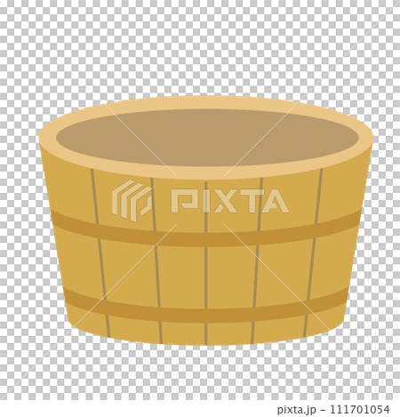 木製の桶のイラスト 111701054