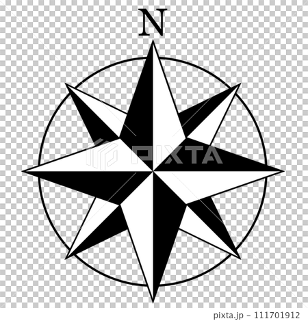 Orientation mark icon. compass needle. compass. Direction map symbol. 111701912