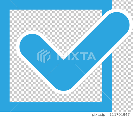 Checkbox mark icon square 111701947