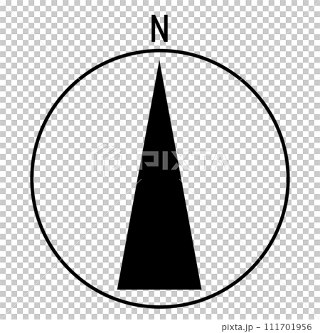 方位マークのアイコン。方角の地図記号。 111701956