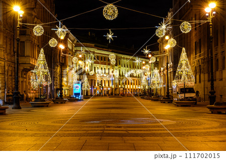 Bolshaya Morskaya Street. Palace Square St. Petersburg. New Year Christmas tree Bolshaya Morskaya Street. Palace Square St. Petersburg. New Year Christmas tree 111702015