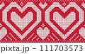 Heart pattern background, Vector embroidery yarn background, Love handcraft triangle style 111703573