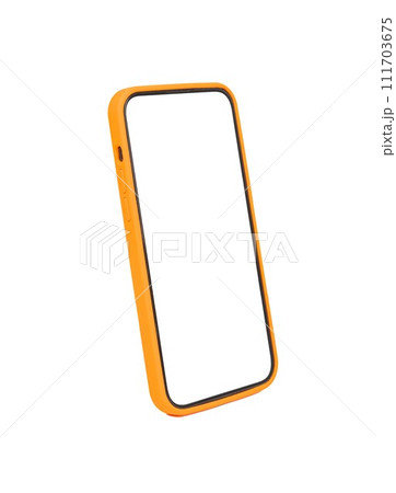 Mobile phone screen mockup, smartphone touchscreen mock up angle view, isolated on white background Mobile phone screen mockup, smartphone touchscreen mock up angle view, isolated on white background 111703675