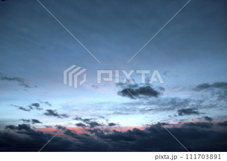 sunset before night. Twilight with gloomy sunset. Evening landscape sunset before night. Twilight with gloomy sunset. Evening landscape 111703891