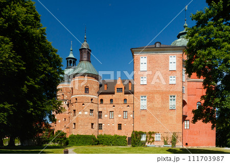 View of royal Gripsholms castle in Mariefred, Sweden View of royal Gripsholms castle in Mariefred, Sweden 111703987
