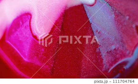 Shimmering liquid background white red surface 111704764