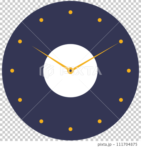 Simple clock illustration material vector Simple clock illustration material vector 111704875