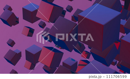 Abstract 3D background composed of cubes, creating a visually striking and geometrically complex landscape. Abstract 3D background composed of cubes, creating a visually striking and geometrically complex landscape. 111706599