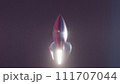 3D rocket in an abstract sci-fi cosmos, depicting a surreal space journey with futuristic and imaginative elements 111707044
