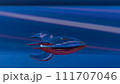 3D rocket in an abstract sci-fi cosmos, depicting a surreal space journey with futuristic and imaginative elements 111707046