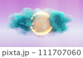 Abstract 3D representation of a cloud with the sun, creating a dreamy and atmospheric scene 111707060