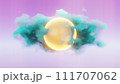 Abstract 3D representation of a cloud with the sun, creating a dreamy and atmospheric scene 111707062