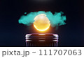 Abstract 3D representation of a cloud with the sun, creating a dreamy and atmospheric scene 111707063