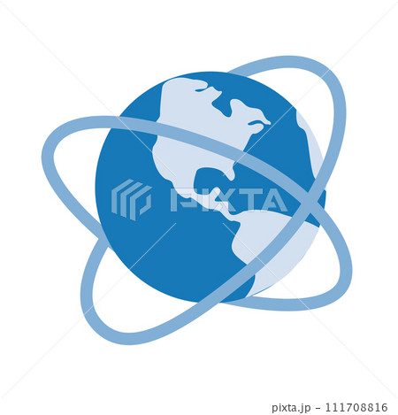 インターネットをイメージした地球のイラスト 111708816