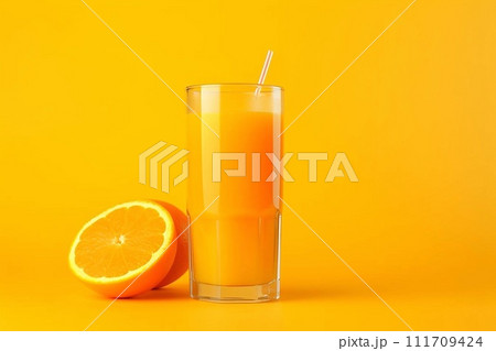 Glass of orange juice 111709424