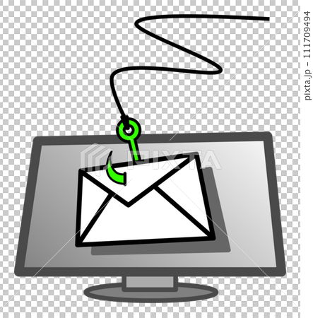 偽物が個人情報やカードのパスワードなどを盗むフィッシング詐欺メールのイラスト 偽物が個人情報やカードのパスワードなどを盗むフィッシング詐欺メールのイラスト 111709494