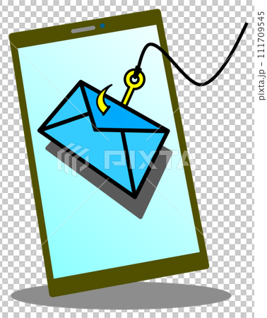 竊取個人資訊、卡片密碼等的網路釣魚電子郵件的插圖。 竊取個人資訊、卡片密碼等的網路釣魚電子郵件的插圖。 111709545