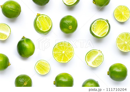 Limes isolated on white background. 111710204