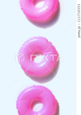 Rubber rings for swimming. Summer background concept Rubber rings for swimming. Summer background concept 111710353