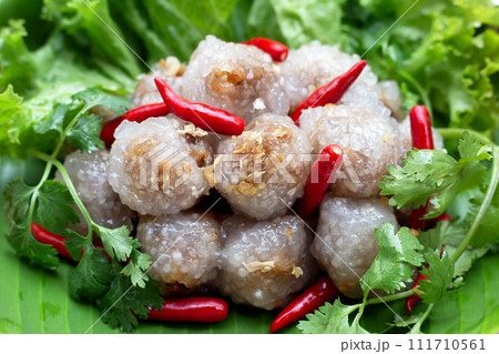 Tapioca balls with pork filling Tapioca balls with pork filling 111710561