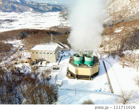 早春の北海道森町で北海道電力濁川地熱発電所の風景を撮影 早春の北海道森町で北海道電力濁川地熱発電所の風景を撮影 111711026