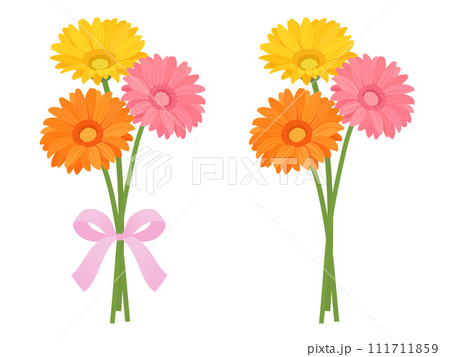ガーベラの花束のベクターイラスト ガーベラの花束のベクターイラスト 111711859