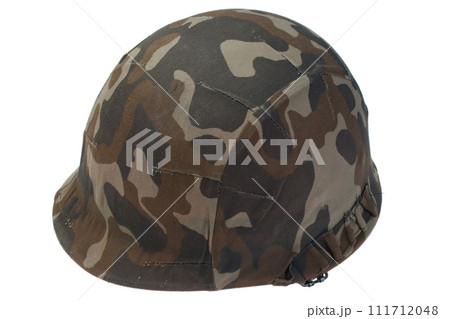 Retro army steel helmet with camouflage cover 111712048