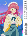90年代アニメ風女の子　セル画　ゆめかわ 111712238