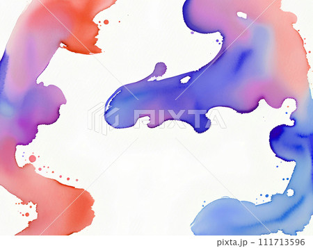 Watercolor ink splash background image. Hand Painted Watercolor Background 111713596