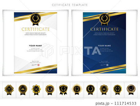 賞状191　certificate　award　表彰状　celebration 111714533