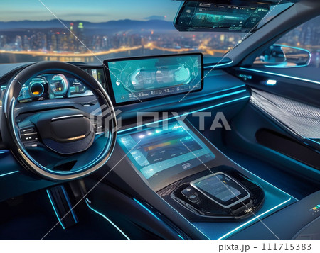 IoT装備　次世代自動車　インパネ 111715383