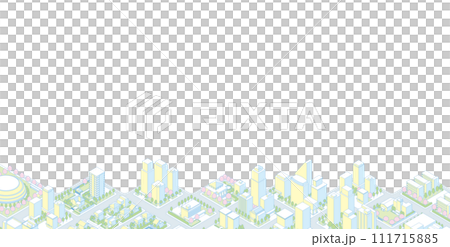 城市景觀的三維視圖。 111715885