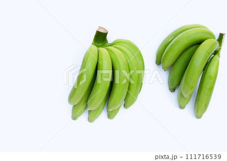 Green banana on white background 111716539