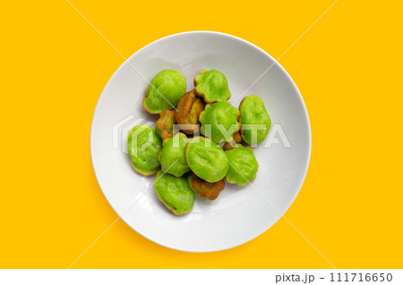 Kanom Krok Singapore, Pandans hot cake. Thai dessert 111716650