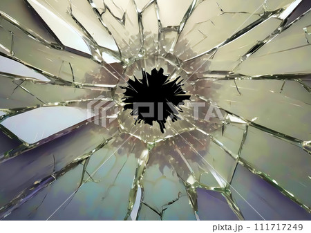 ひび割れたガラスの破片【AI生成画像】 111717249