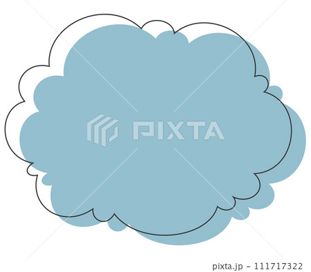 シンプルな吹き出し_雲 シンプルな吹き出し_雲 111717322