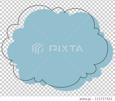 シンプルな吹き出し_雲 シンプルな吹き出し_雲 111717322