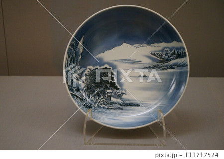 6369 染付雪景山水図大皿 6369 染付雪景山水図大皿 111717524