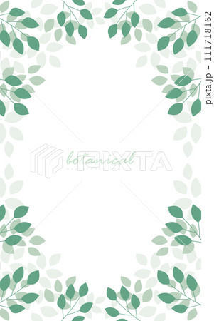 ボタニカルリーフの背景デザイン 111718162