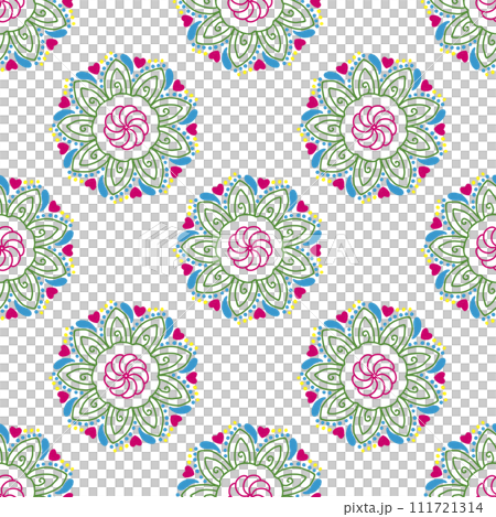 seamless pattern with abstract flowers 111721314